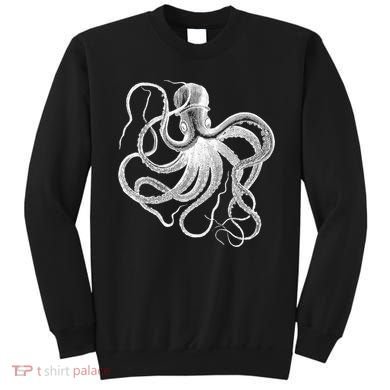 Vintage Octopus Illustration Sweatshirt