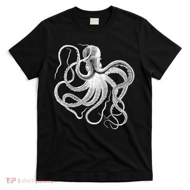 Vintage Octopus Illustration T-Shirt