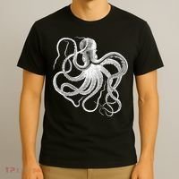Vintage Octopus Illustration T-Shirt thumb 3