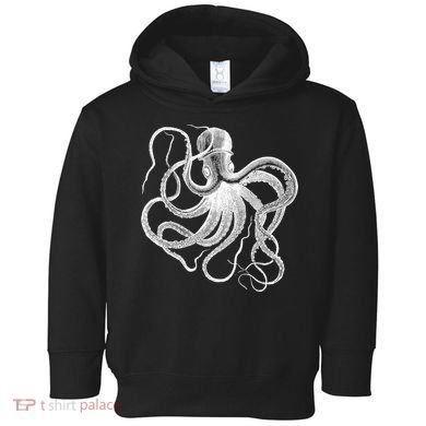 Vintage Octopus Illustration Toddler Hoodie