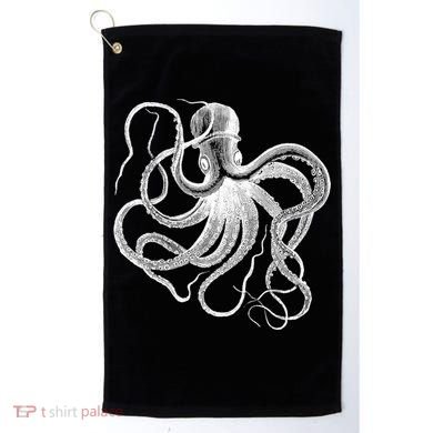 Vintage Octopus Illustration Golf Towel