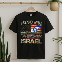 Vintage Old I Stand With Israel Usa American Flag Israel T-Shirt thumb 2