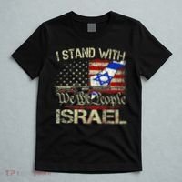 Vintage Old I Stand With Israel Usa American Flag Israel T-Shirt thumb 5