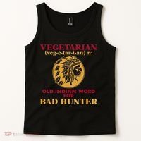 Vegetarian Old Indian Word For Bad Hunter Tank Top thumb 2
