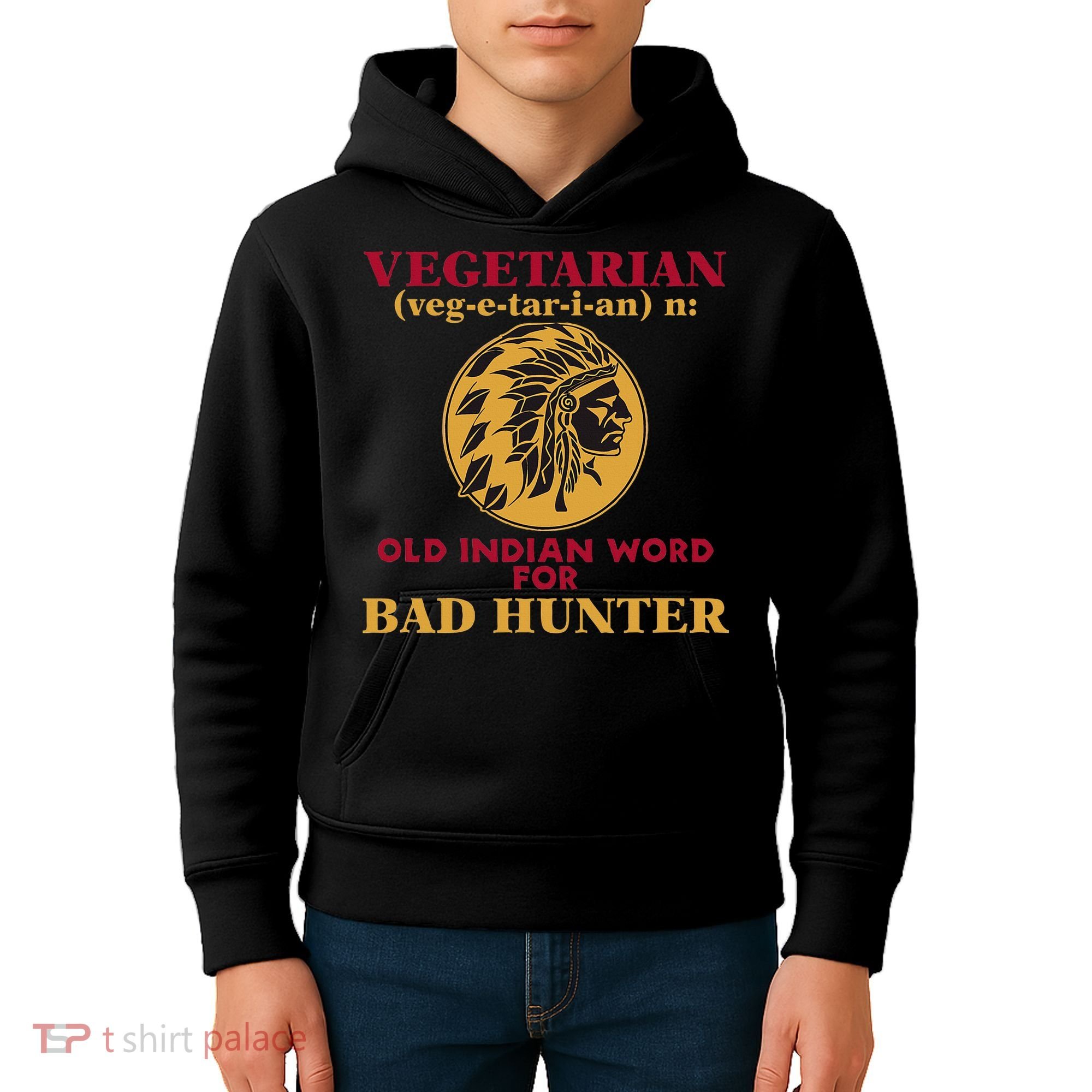 Vegetarian Old Indian Word For Bad Hunter Kids Hoodie