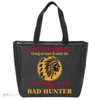 Vegetarian Old Indian Word For Bad Hunter Tote Bag thumb 0