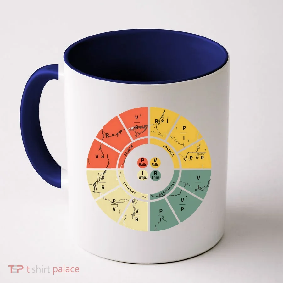 Vintage Ohms Law Diagram Electrical Electronics Engineer Coffee Mug
