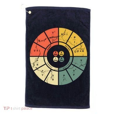 Vintage Ohms Law Diagram Electrical Electronics Engineer Golf Towel