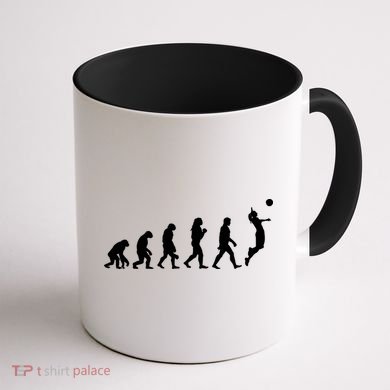 Volleyball Evolution Coffee Mug back
