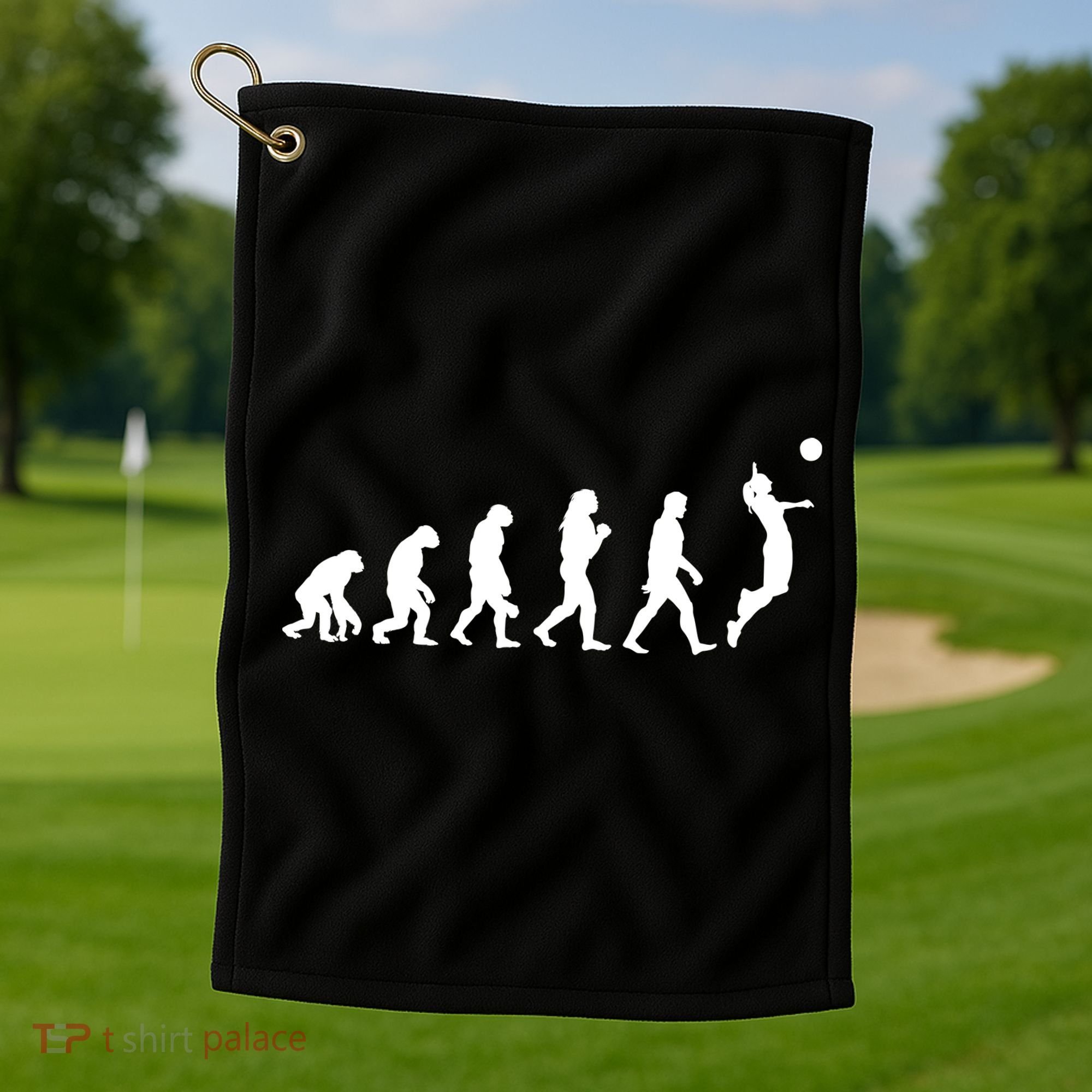 Volleyball Evolution Golf Towel
