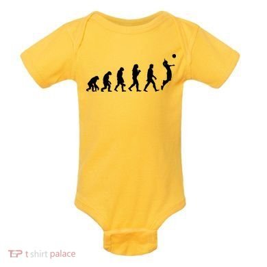 Volleyball Evolution Baby Bodysuit