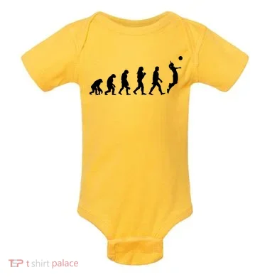 Volleyball Evolution Baby Bodysuit