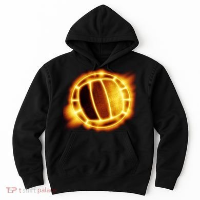 Volleyball Fire Glow Hoodie