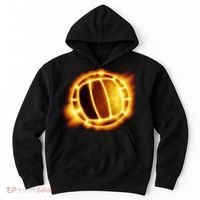 Volleyball Fire Glow Hoodie thumb 0