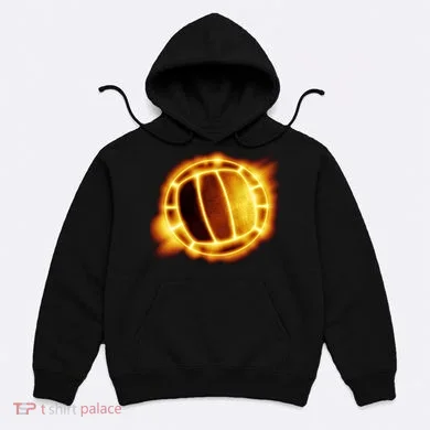 Volleyball Fire Glow Hoodie