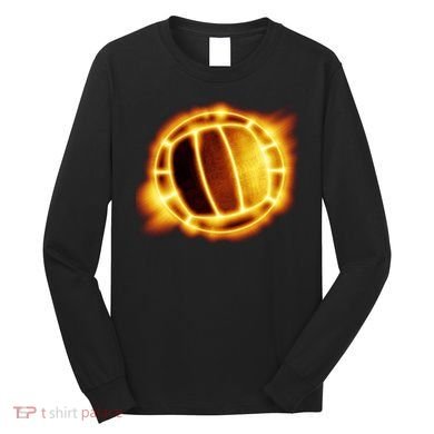 Volleyball Fire Glow Long Sleeve Shirt