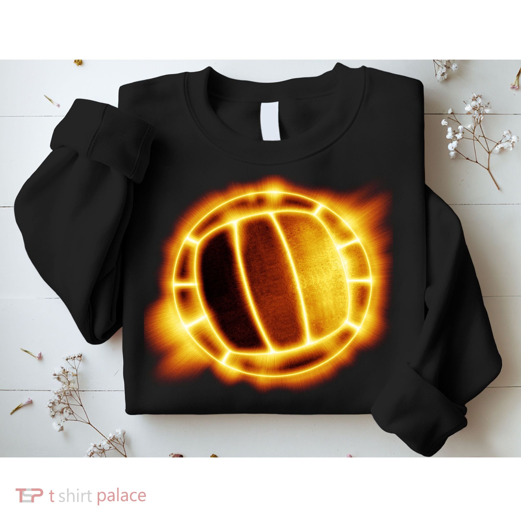 Volleyball Fire Glow Sweatshirt