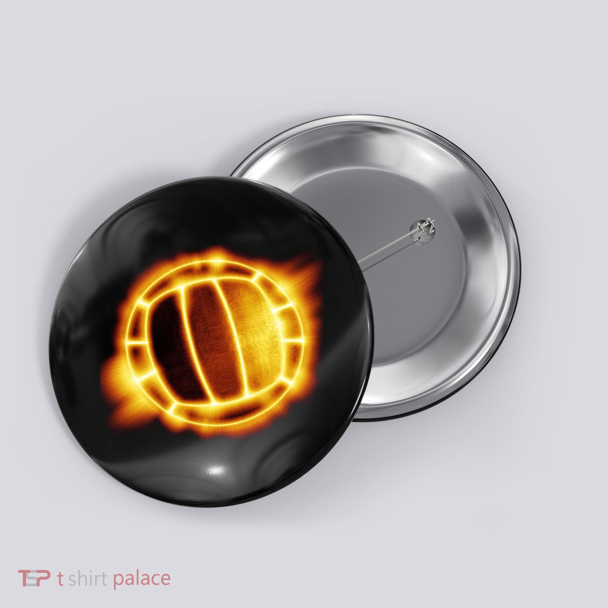Volleyball Fire Glow Button