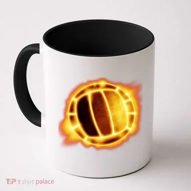 Volleyball Fire Glow Coffee Mug