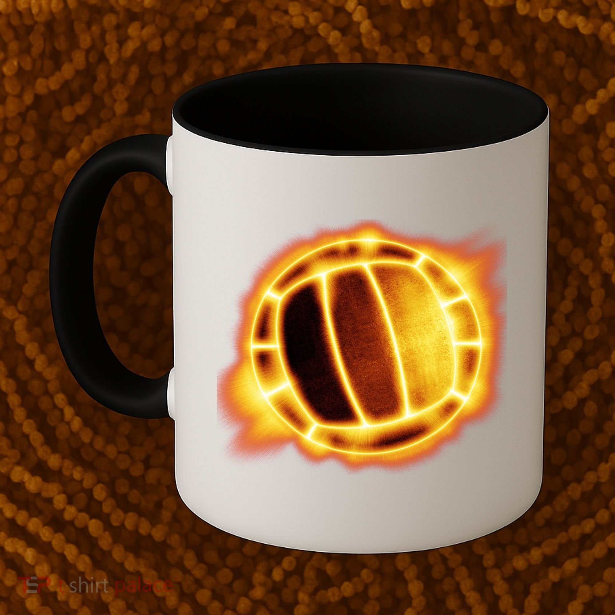 Volleyball Fire Glow Coffee Mug