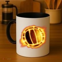 Volleyball Fire Glow Coffee Mug thumb 4