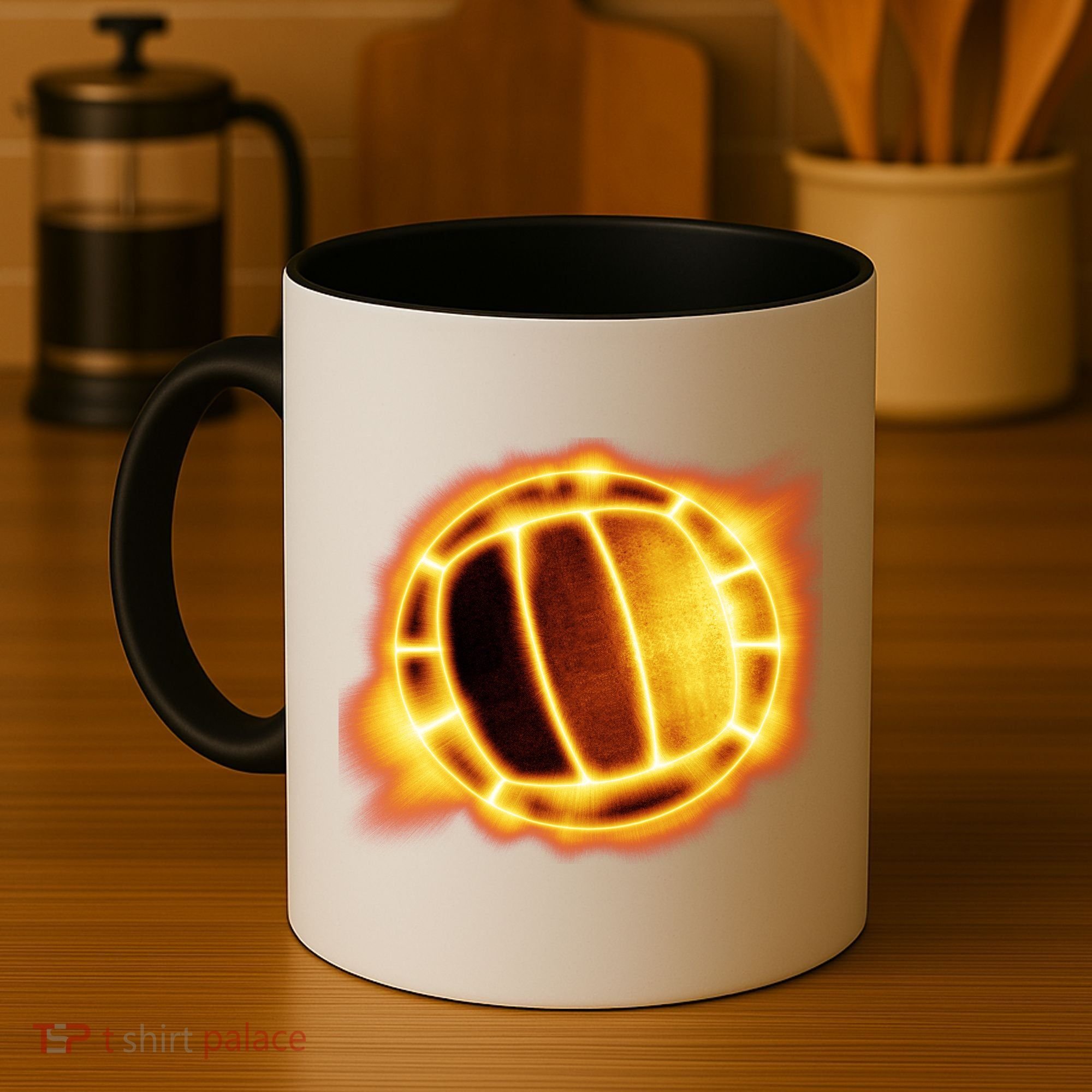 Volleyball Fire Glow Coffee Mug