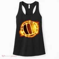 Volleyball Fire Glow Women's Tank Top thumb 0