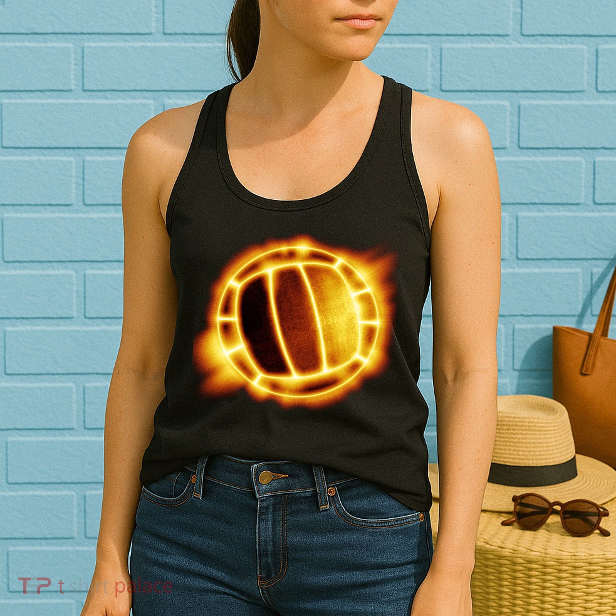 Volleyball Fire Glow Women's Tank Top