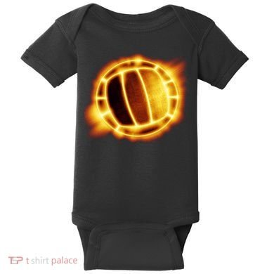 Volleyball Fire Glow Baby Bodysuit