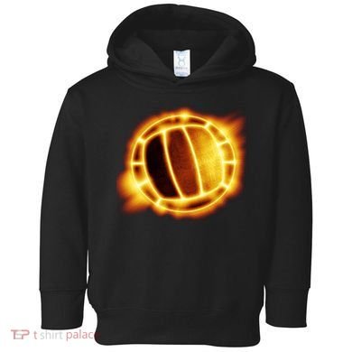 Volleyball Fire Glow Toddler Hoodie