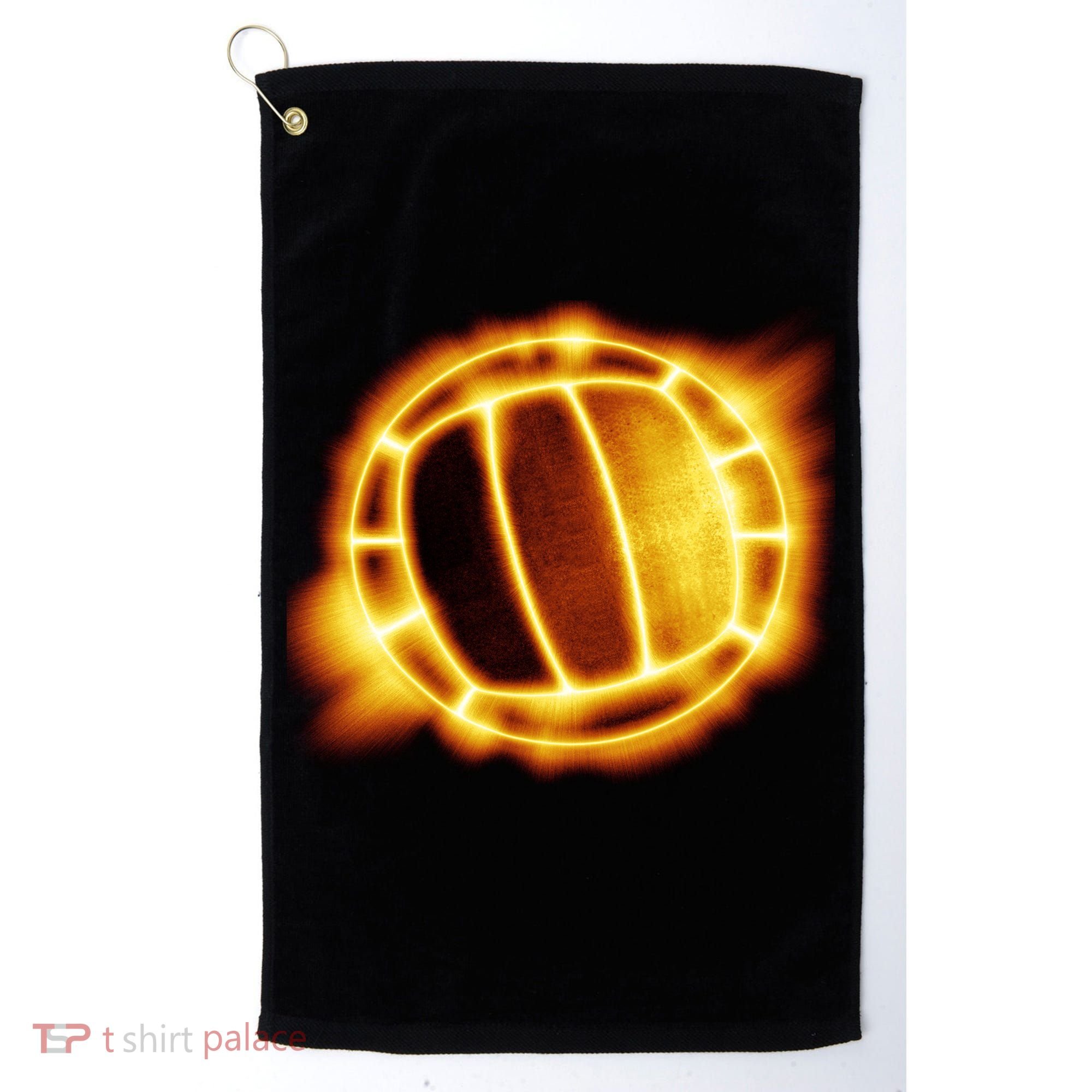 Volleyball Fire Glow Golf Towel