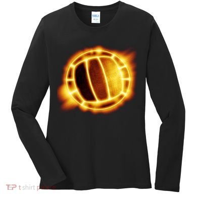 Volleyball Fire Glow Women's Long Sleeve Shirt