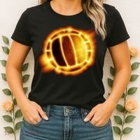 Volleyball Fire Glow Women's T-Shirt thumb 2