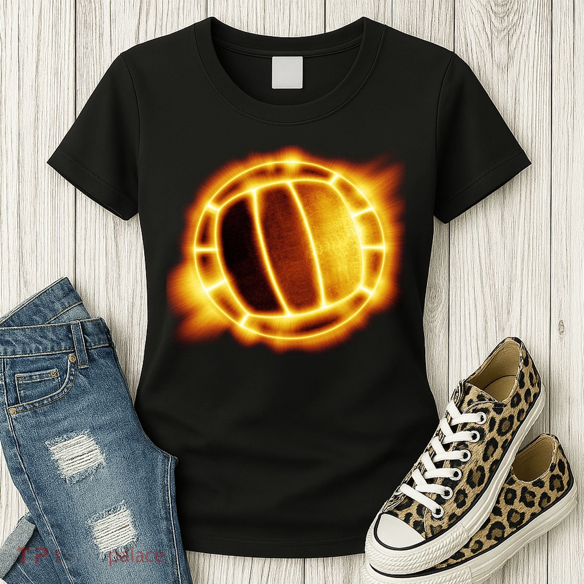 Volleyball Fire Glow Women's T-Shirt