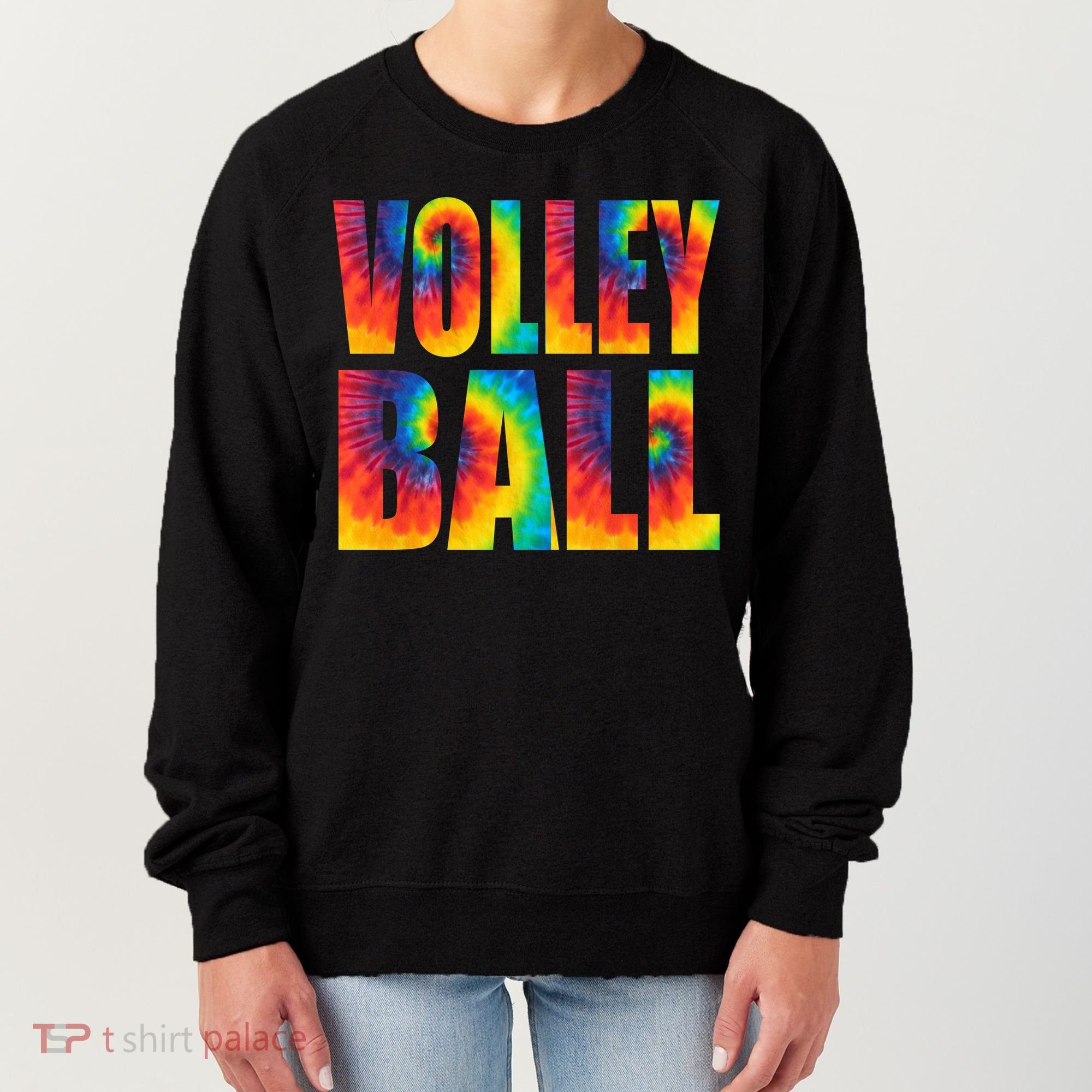 Volleyball Retro Tie Dye Women's Sweatshirt