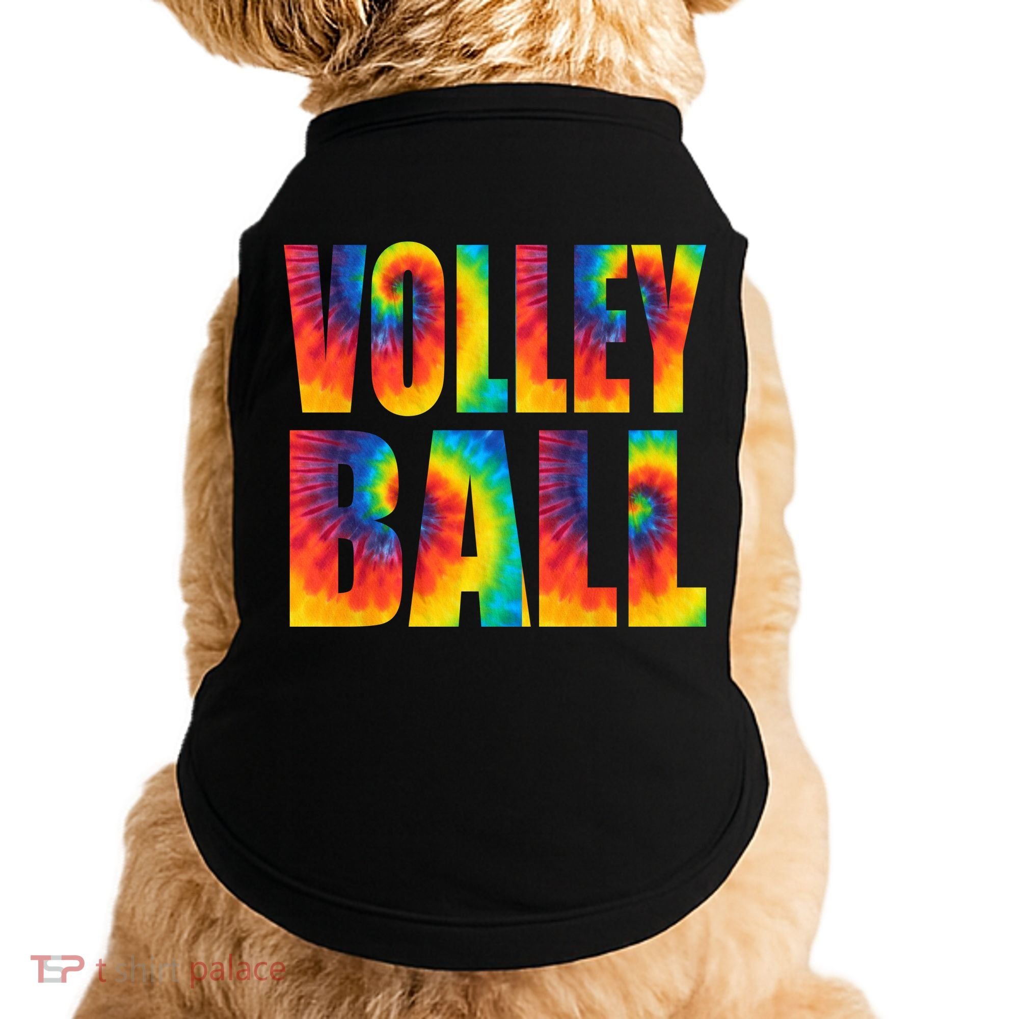 Volleyball Retro Tie Dye Doggie Tank