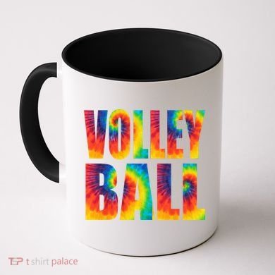 Volleyball Retro Tie Dye Coffee Mug