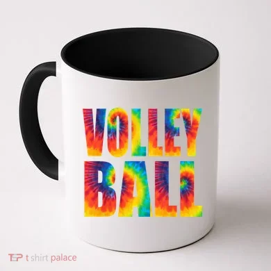 Volleyball Retro Tie Dye Coffee Mug