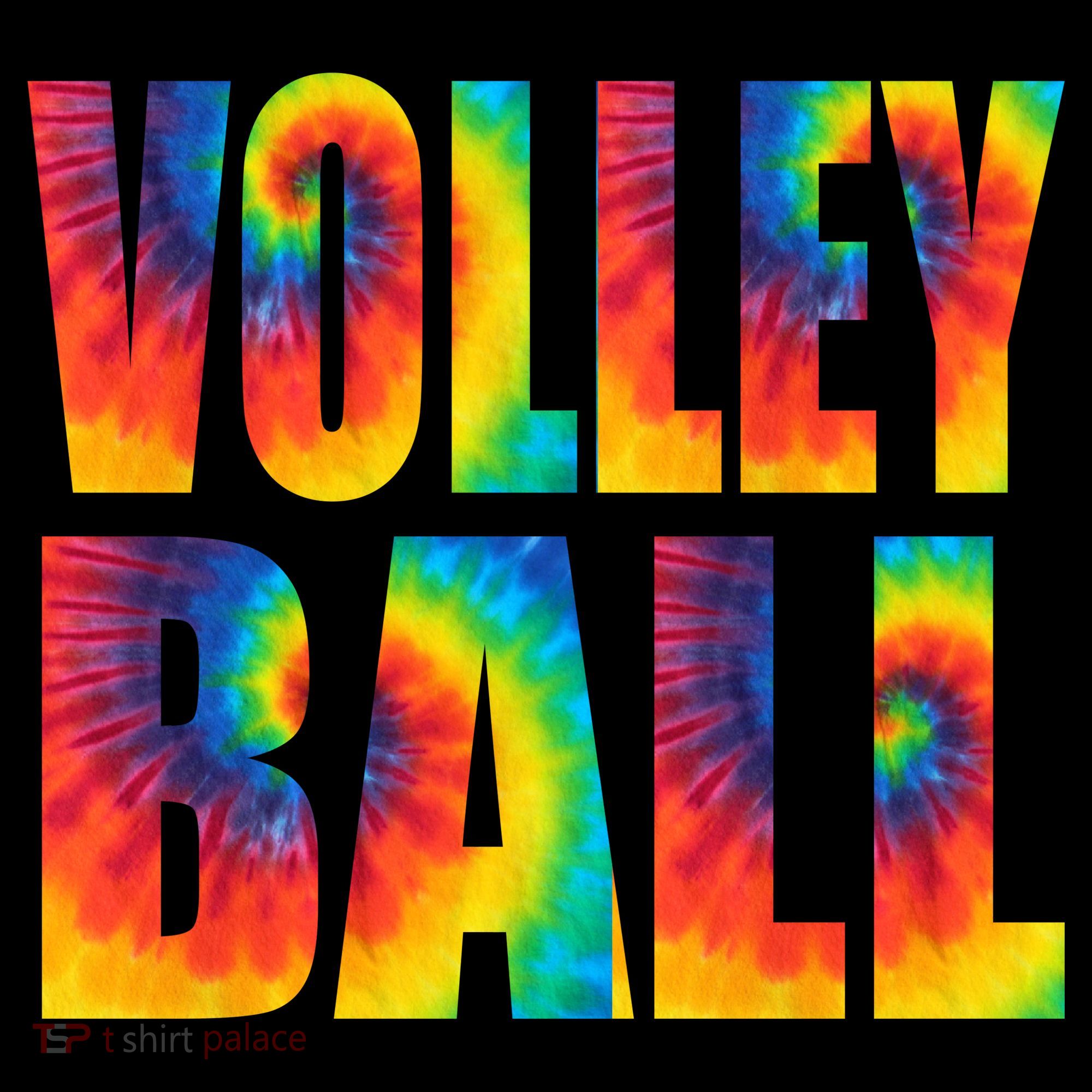 Volleyball Retro Tie Dye Dry Zone Grid Polo