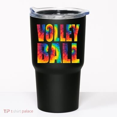 Volleyball Retro Tie Dye Tumbler