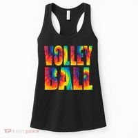 Volleyball Retro Tie Dye Women's Tank Top thumb 0