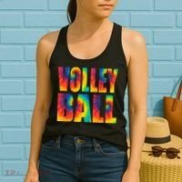 Volleyball Retro Tie Dye Women's Tank Top thumb 2