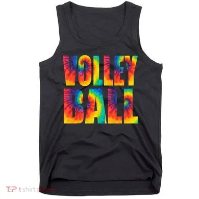Volleyball Retro Tie Dye Tank Top