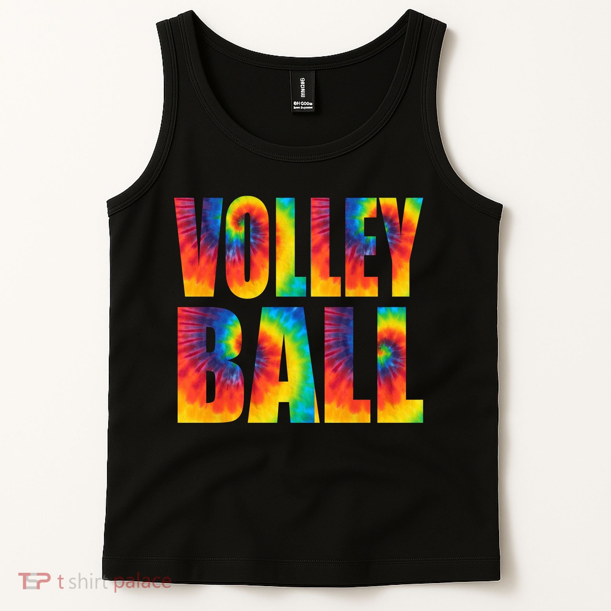 Volleyball Retro Tie Dye Tank Top