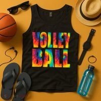 Volleyball Retro Tie Dye Tank Top thumb 4
