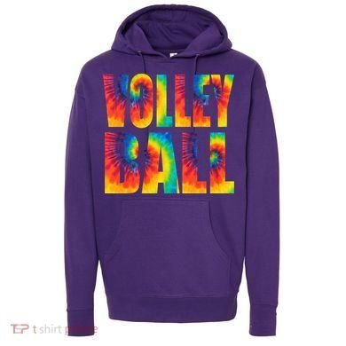 Volleyball Retro Tie Dye Hoodie