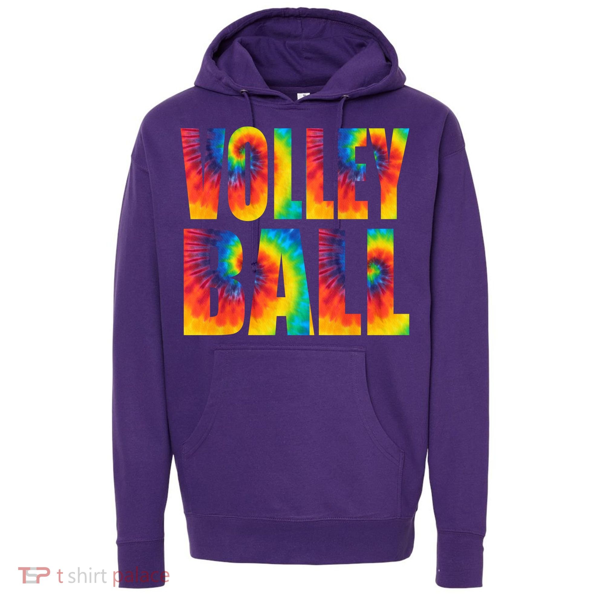 Volleyball Retro Tie Dye Hoodie