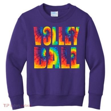 Volleyball Retro Tie Dye Kids Sweatshirt
