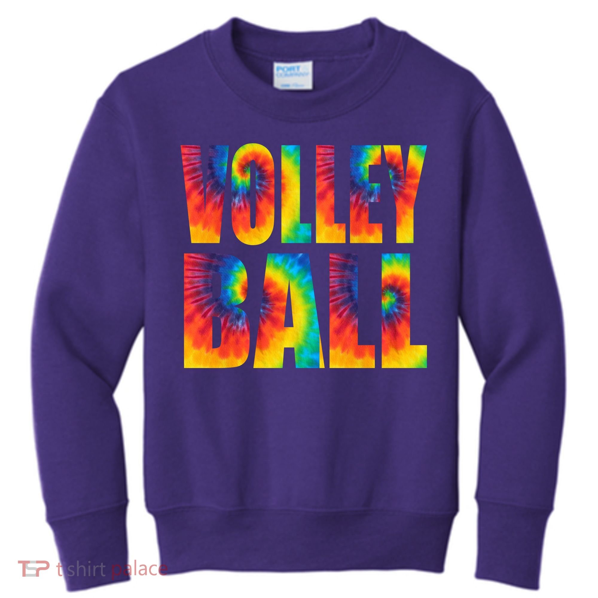 Volleyball Retro Tie Dye Kids Sweatshirt