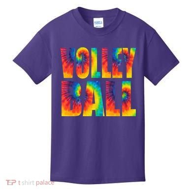 Volleyball Retro Tie Dye Kids T-Shirt